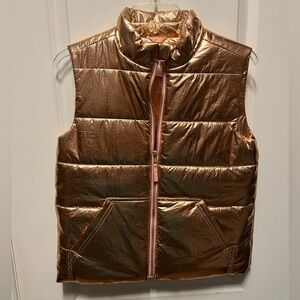 Crewcuts Gold puffer vest Girls Sz 14 NWT